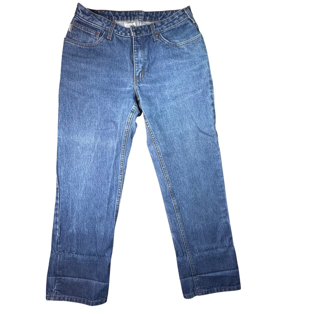 Carhartt FR Flame Resistant Work Jeans Medium Wash Denim Straight Leg 10x32 Blue
